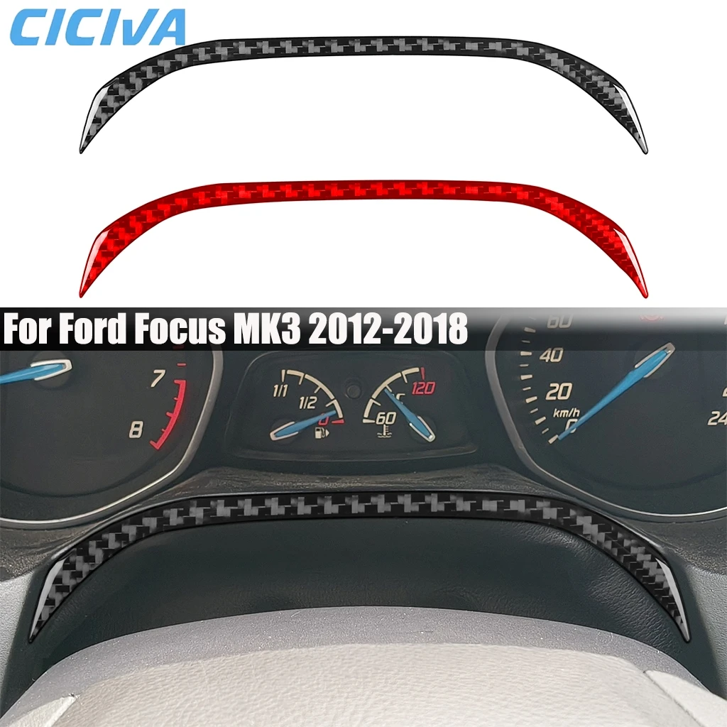 

Carbon Fiber Car Accessories Dashboard Speedometer Decorative Modified Cover Sticker Interior Trim For Ford Focus MK3 2012-2018