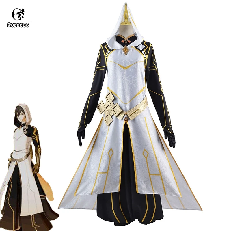 ROLECOS Genshin Impact Cosplay Morax Zhongli Cosplay Costume Zhong li Cosplay Costumes Full Set Men Halloween Costumes