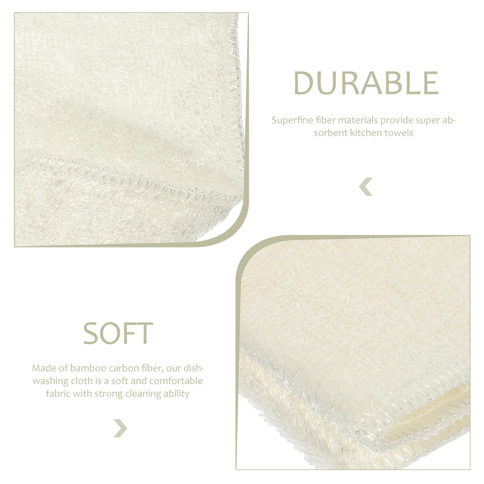 

10pcs Bamboo Fiber Dishcloth Super Absorbent Cleaning Towels Rag Kitchen Cloths Wear Resistant Wiping Duster Rags Water