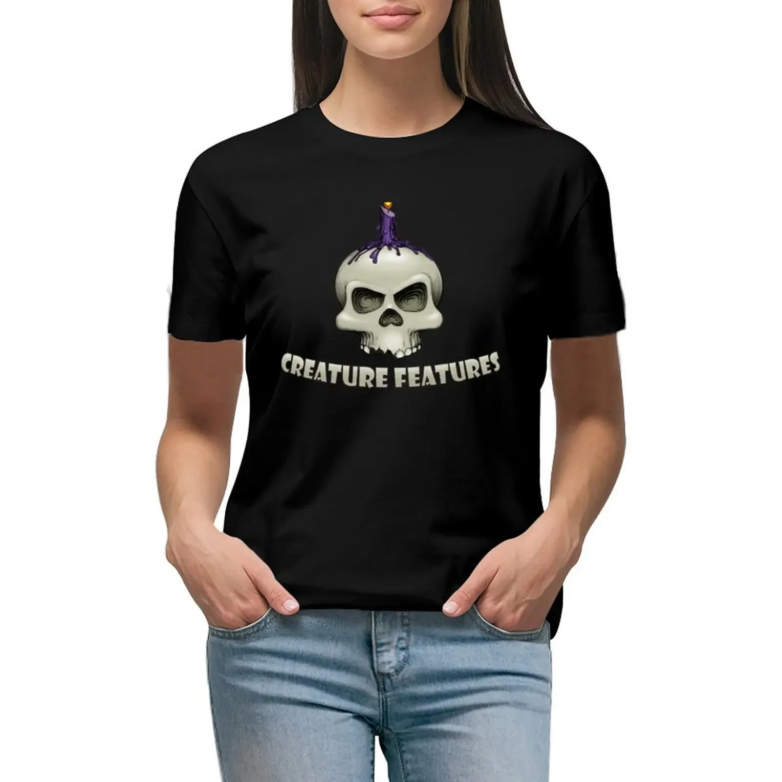 

CF Logo 5 T-Shirt plain summer clothes tees Women's cotton t-shirt