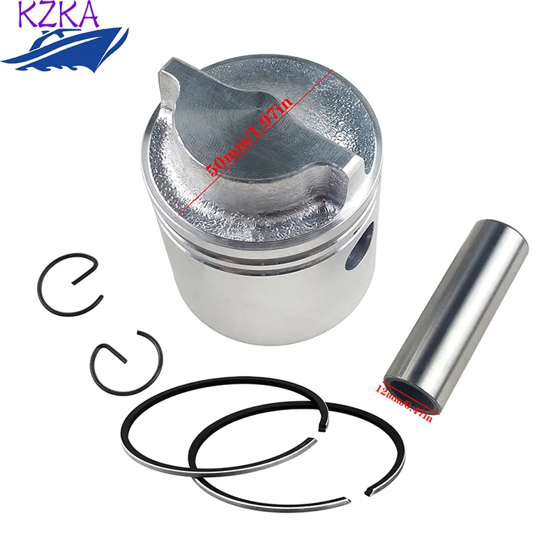 6G1-11631 Piston and Ring STD Kit For Yamaha Outboard Motor 2T 6HP 8HP 6G1-11631-00-98 6G1-11610-00 50mm Marine Parts