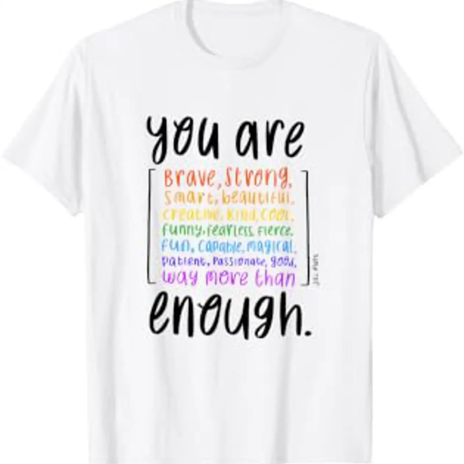 YOU ARE ENOUGH and more Mental Health Awareness Design T Shirt vintage Washed Comfortable Unisex graphic Casual Soft Slightly