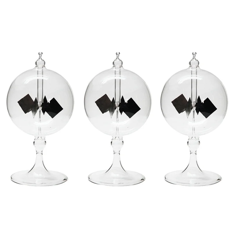 

YSUN-3X Solar Crookes Radiometer Glass Windmill Handmade For Party Home Decoration Gift Transparent