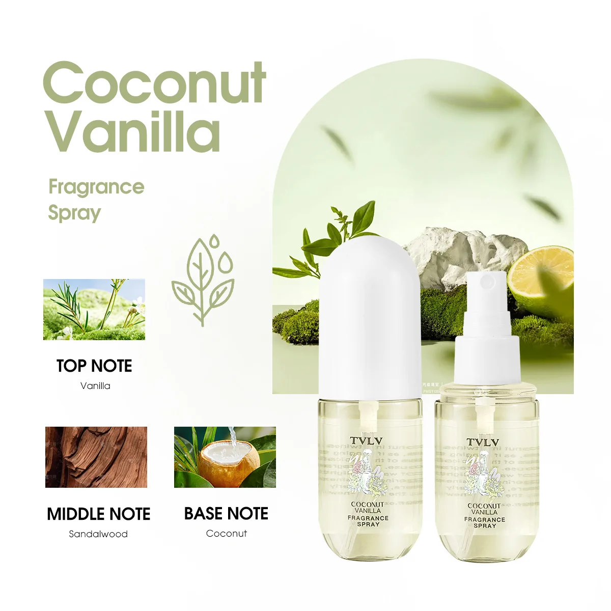 عطور نسائية غير كحولية فاواكه طازجة عطور تدوم طويلاً رذاذ للجسم جوز الهند روز ليدي امرأة أو دو تواليت رذاذ #6