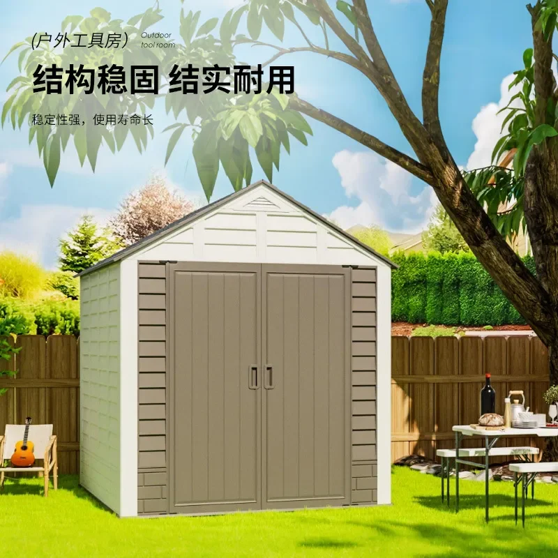 Outdoor Storage Shed 11 Cubic Meters Large Capacity HDPE Tool Room Weatherproof Rain and Sun Protection for Garden Sundries