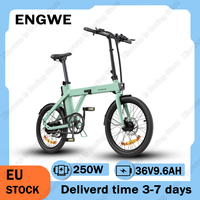 Electric Bike 250W Brushless Motor 36V9.6AH Lithium Battery Hydraulic Brake E-bike 20 Inch Tire Adult Foldable Electric Bicycle
