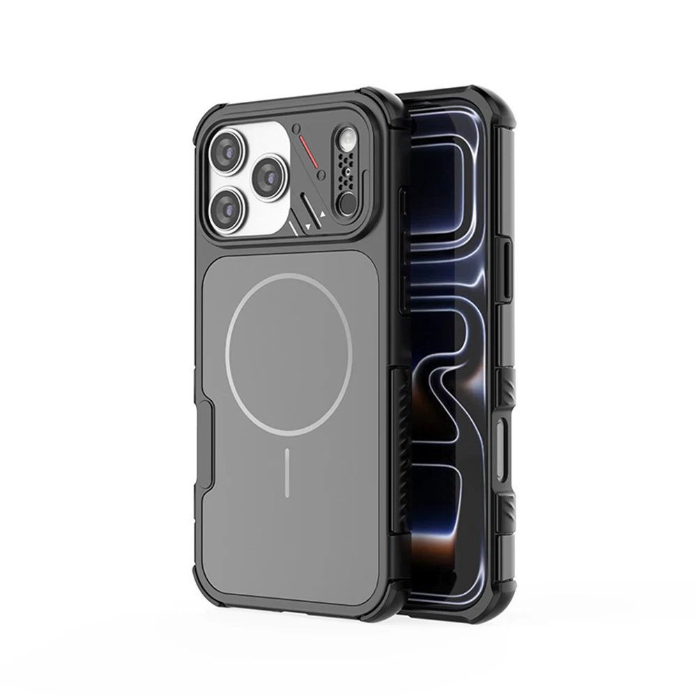 

Magnetic Case for iPhone 17/17 Pro Max Full Camera Protection Matte Military Grade Shockproof Anti Fingerprint Cover