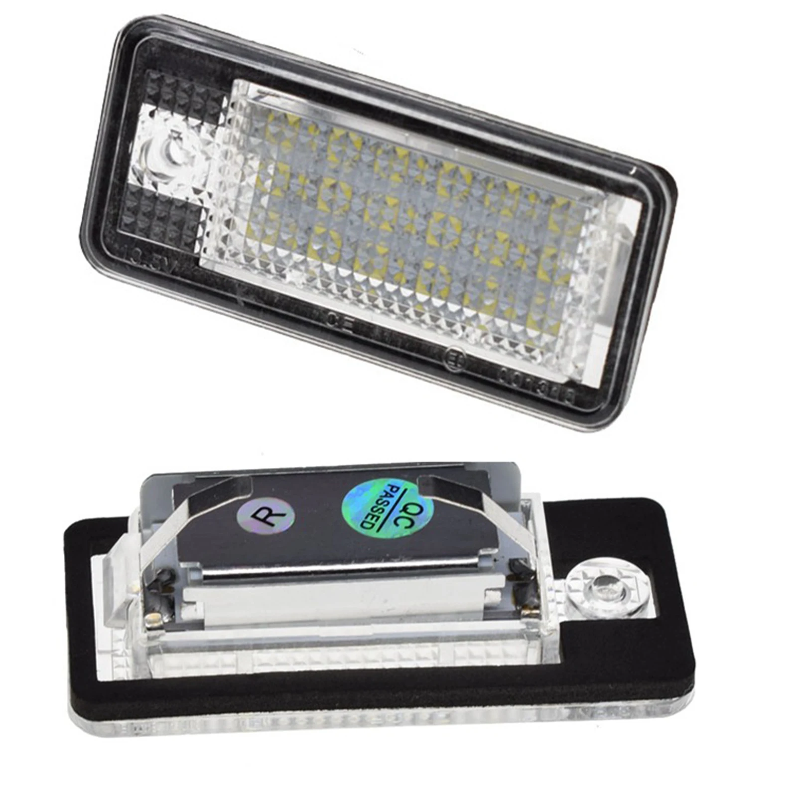 Imagem -05 - Carro Led Luz de Matrícula para Audi a3 s3 a4 s4 a6 c6 a8 s8 q7 Auto Acessório 6500k 18 Smd Lâmpada de Matrícula Led Par