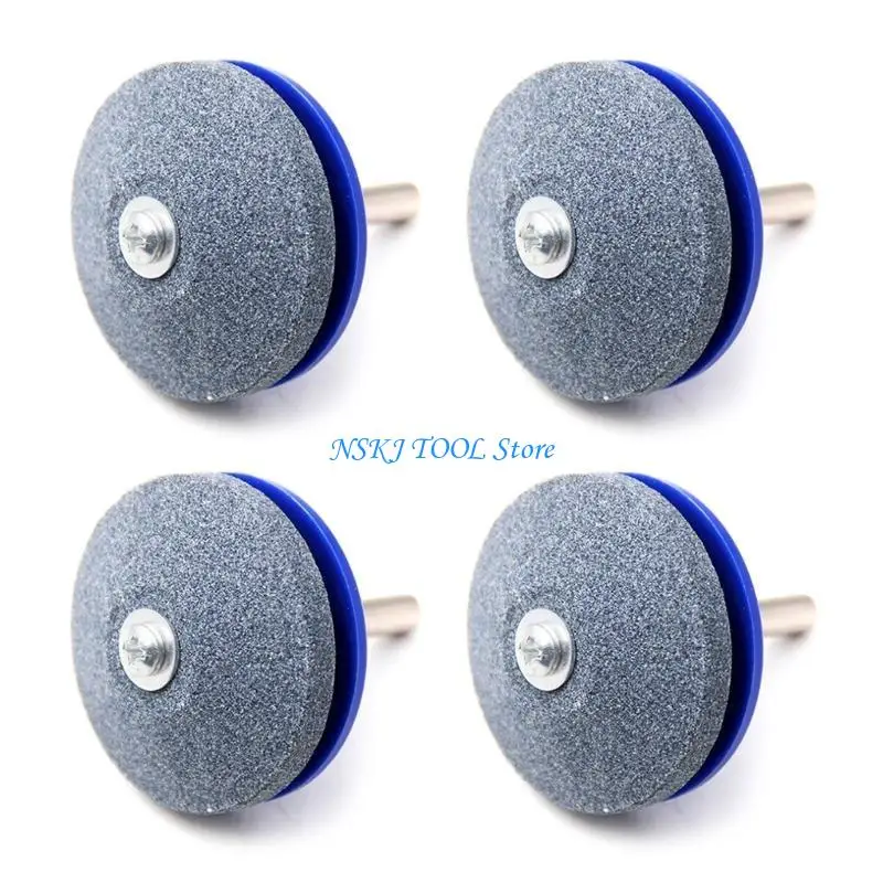 L8RC 4PCS 잔디 깎는 기계 샤프너 그라인딩 드릴 도구 연삭 휠 잔디 깎기 샤프너 샤프너 파워 핸드 드릴 액세서리