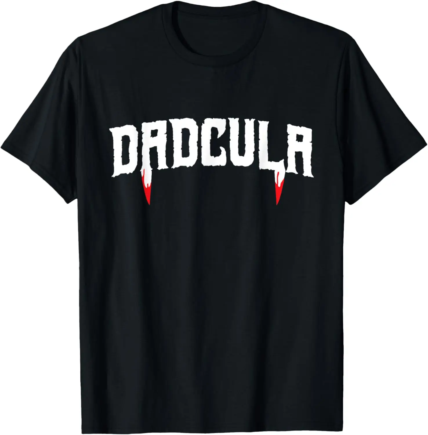 Funny Dadcula Halloween Dad Mens Costume Vampire Fangs T-Shirt