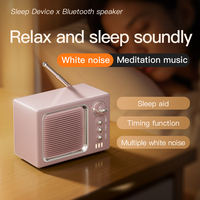 Mini Vintage Bluetooth Speaaker White Noise Sleep Aid Soundbar Hifi Sound Music Box Wireless Handsfree Call TF Card Music Player