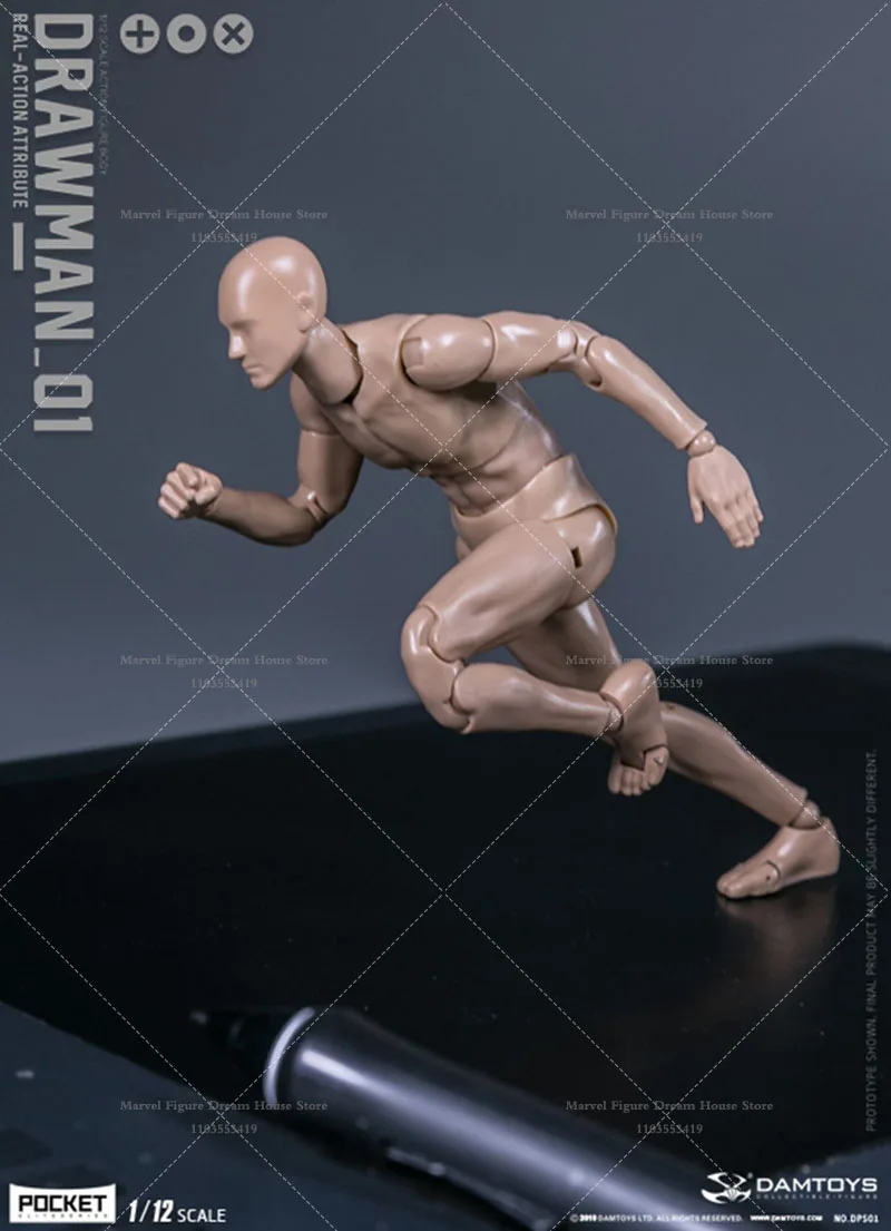 DAMTOYS DPS01 DPS02 1/12 Scale DRAWMAN TESTMAN Stability Flexibility Male Movable Joint Body Fit 6-inch Action Figure For Gift