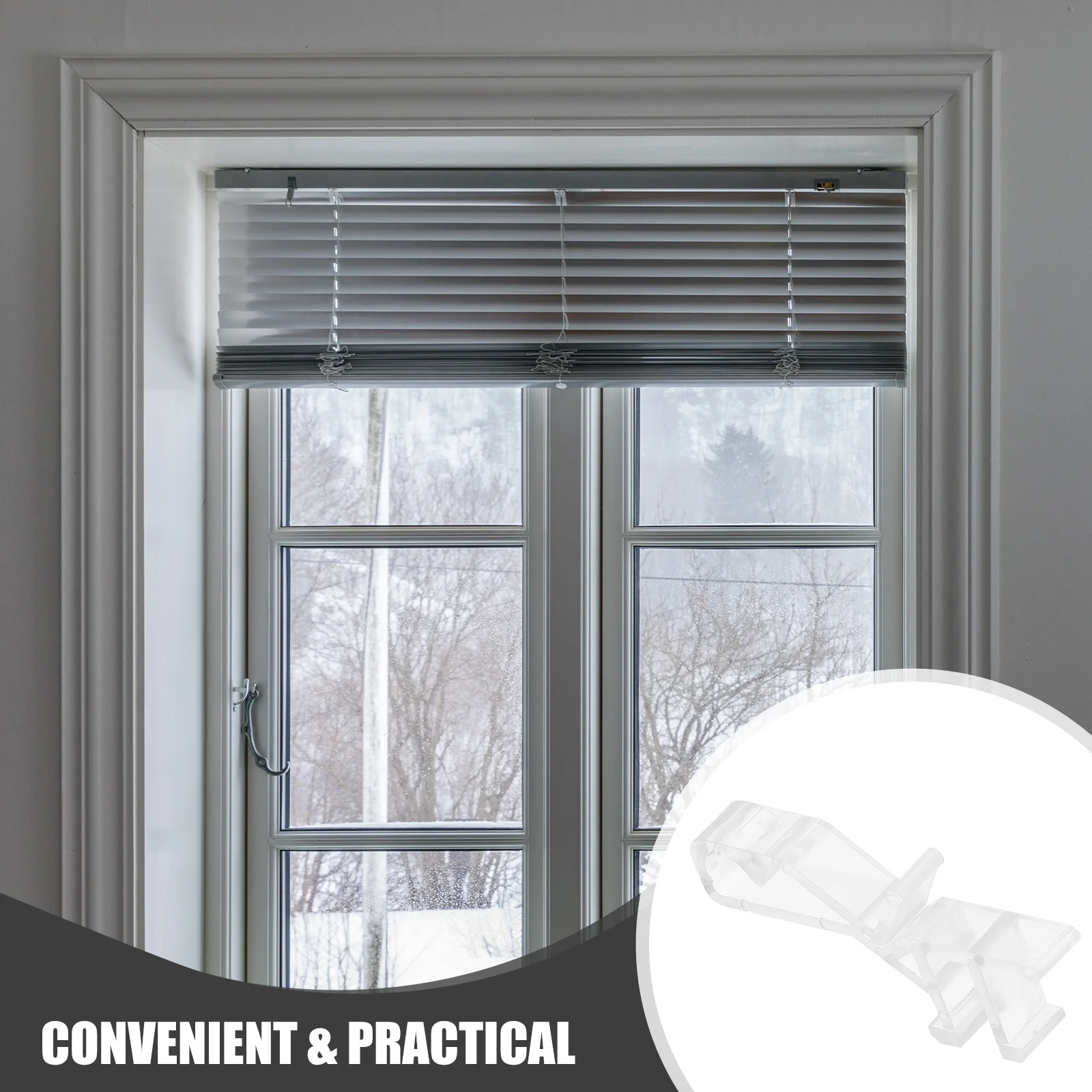 20 قطعة الستارة البلاستيك الشفاف أعمى المشابك ل ستائر النوافذ استبدال أجزاء المنزل أعمى إكسسوارات الستائر متجر مكتب #5