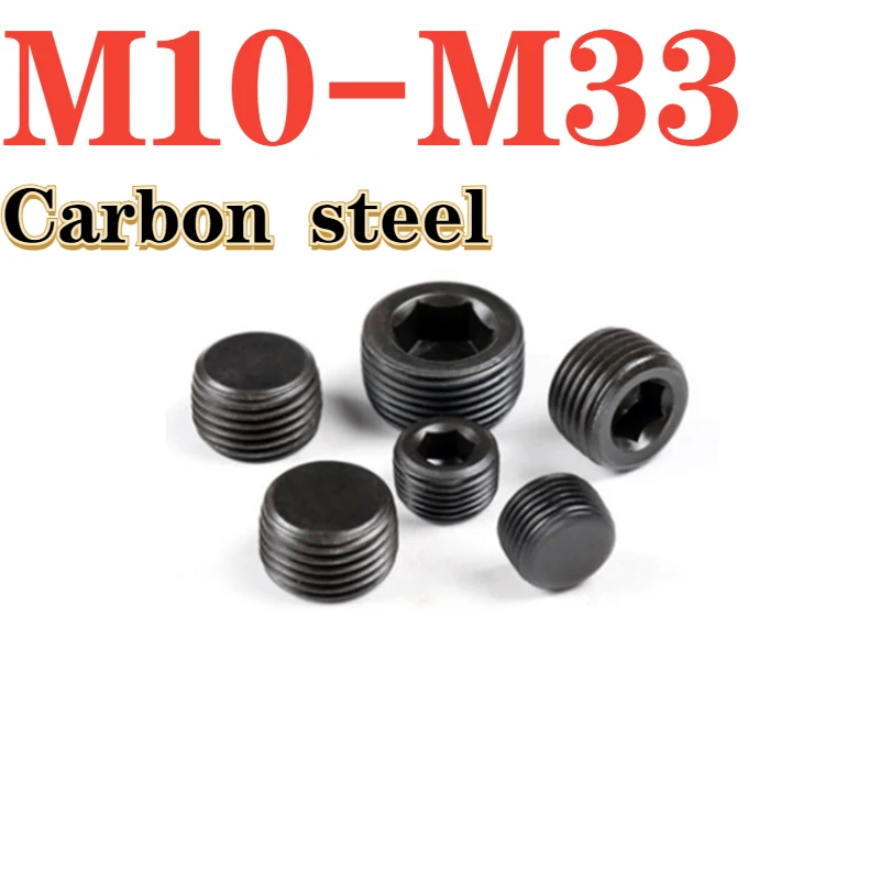 M10~M33 Grade 12.9 Carbon Steel External Thread Hexagon PG1.5 Oil Pipe Plug Stop Plug Set Screw BSP Throat Plug Screw