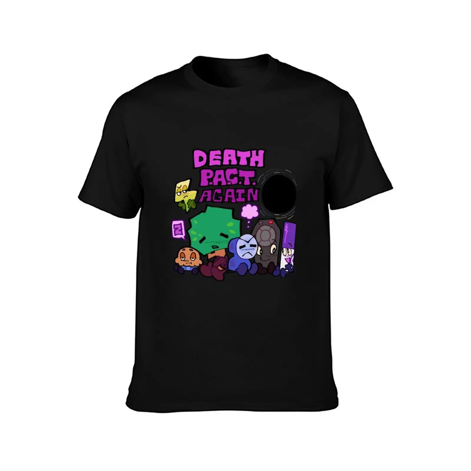 Team death pact chilling T-Shirt Summer Casual Cotton Tee Oversized Streetwear Tops Vintage Graphic Print Unisex Men Women