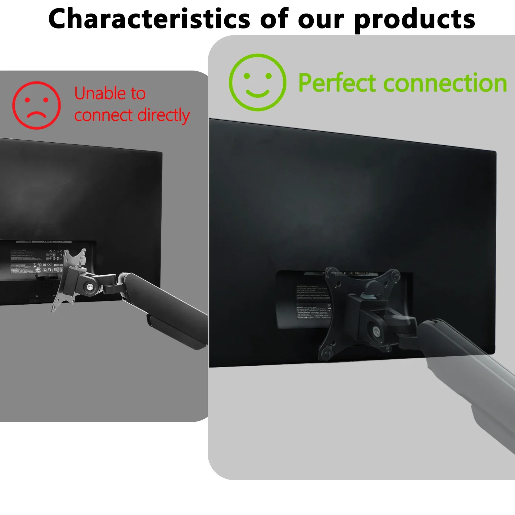 VESA Mount Adapter for Dell S Series S2340M S2240L S2340L S2440L S2240M Monitor Bracket Mounts to Stand / Arm / Desk Mount view 4