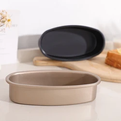 23Cm Oval Non-stick Pans Carbon Steel Cheesecake Bread Loaf Baking Mold Tin Tray Baking Tool Kitchen Accessories