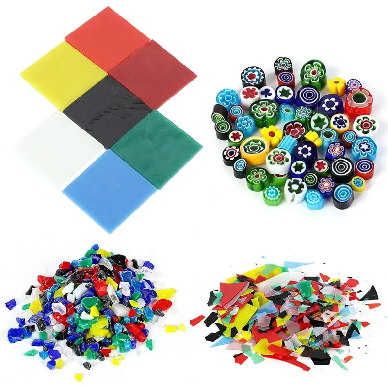 

TFORU-COE90 3Bags/84G For Jewelry Making Supplies Assorted Dichroic Glass Scrap Fusible Glass Fusing Microwave Kiln Glass