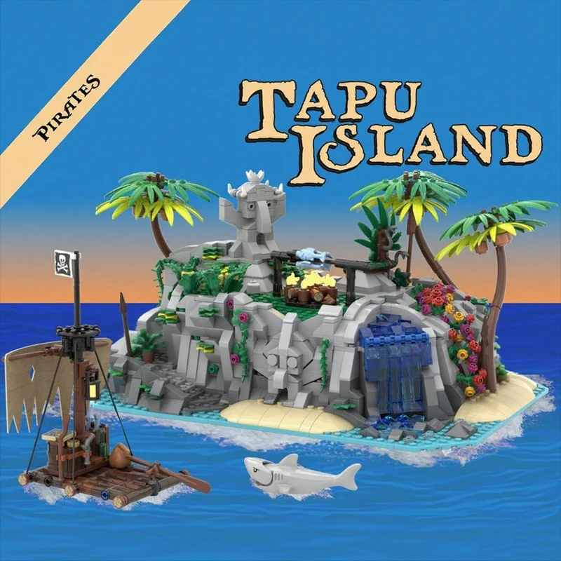 

1858PCS MOC Tapu Islandes Tropical Island Modular Building DIY Educational Model Blocks Birthday Toys Gift Assembly for Kids