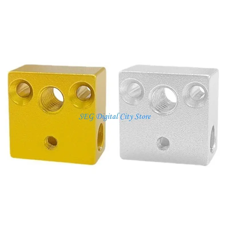 

U75B Updated High Temperatures Plated Copper Heater Block Aluminum Heater Block for MK8 Extruder Metal Hotend for 3D Printer