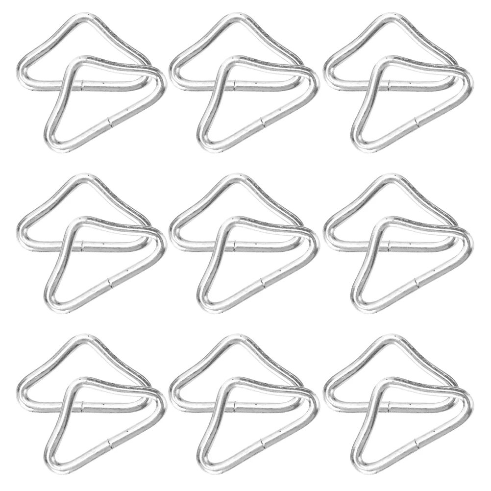 

36Pcs Trampoline Spring Hooks Triangle Buckles for Replacement Heavy Duty Metal Connectors Outdoor Equipment