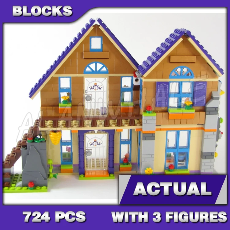 724 Uds. Friends Heartlake cabina de 2 pisos estilo Mia House Forest Family home 11204 juegos de bloques de construcción compatibles con el modelo