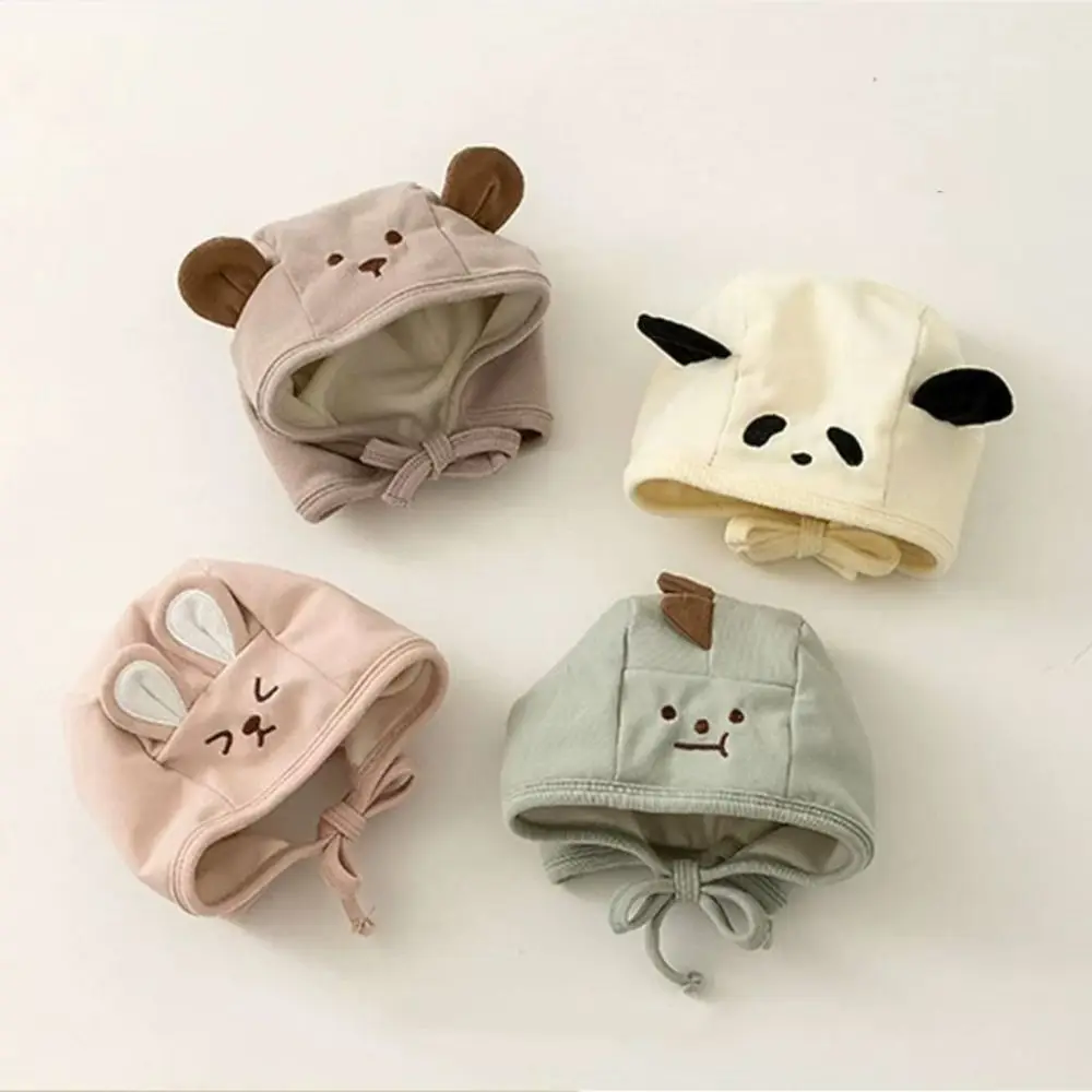 

Korean Cute Baby Fetal Cap Polka Dot Animals Newborn Beanie Hat Cartoon Warm Infant Bonnet Hat Photography Props