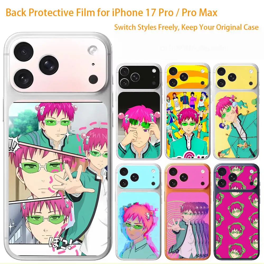 Saiki K-Kusuo C-Comics no Sai Nan Wikia For IPhone 17 Pro 17 Pro Max Full Body Skin Decal Max Color Rear Protective Sticker