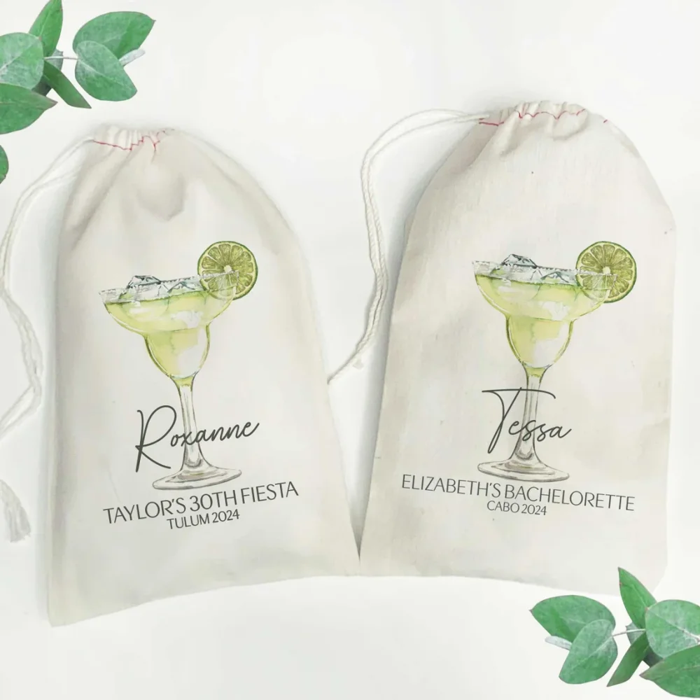 Margarita Gift Bags with Name -Fiesta Hangover Recovery Kit Bags-Mexico Birthday-Fiesta Party Favors-Bachelorette Party Gifts