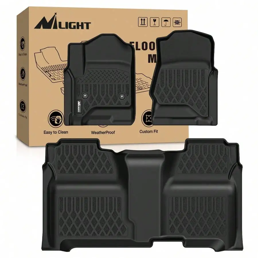 Nilight TPE Floor Mats For Chevy Chevrolet Suburban GMC Yukon XL 7 Seats Bucket Seats 2021 2022 2023 2024 2025 2026 All Weather