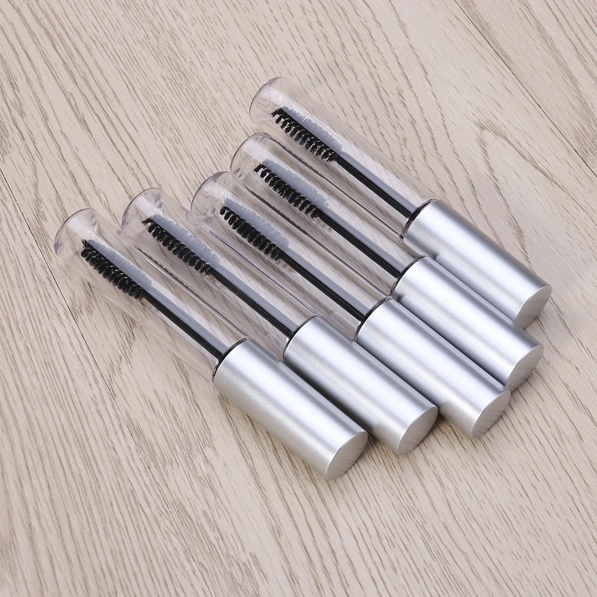 5Pcs Mascara Tube Container 10Ml Transparent Empty Eyelashes Bottles Travel Portable Eyelash Cream Brush Tubes