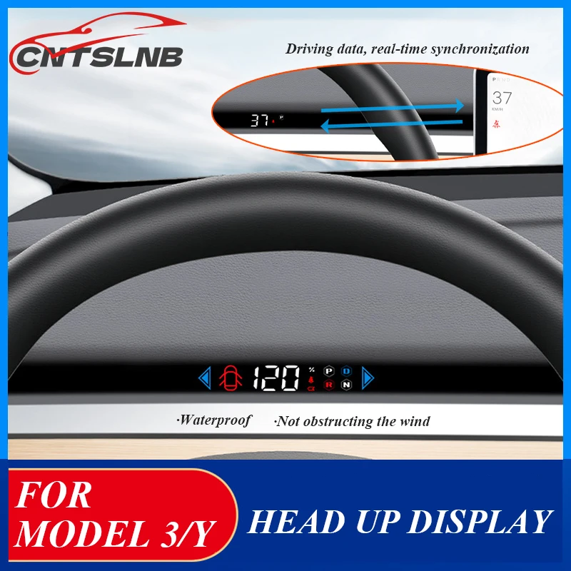 For Tesla Model 3 Y Dedicated Head-up Display synchronous display Speedometer  HUD Head-up Display Car Accessories