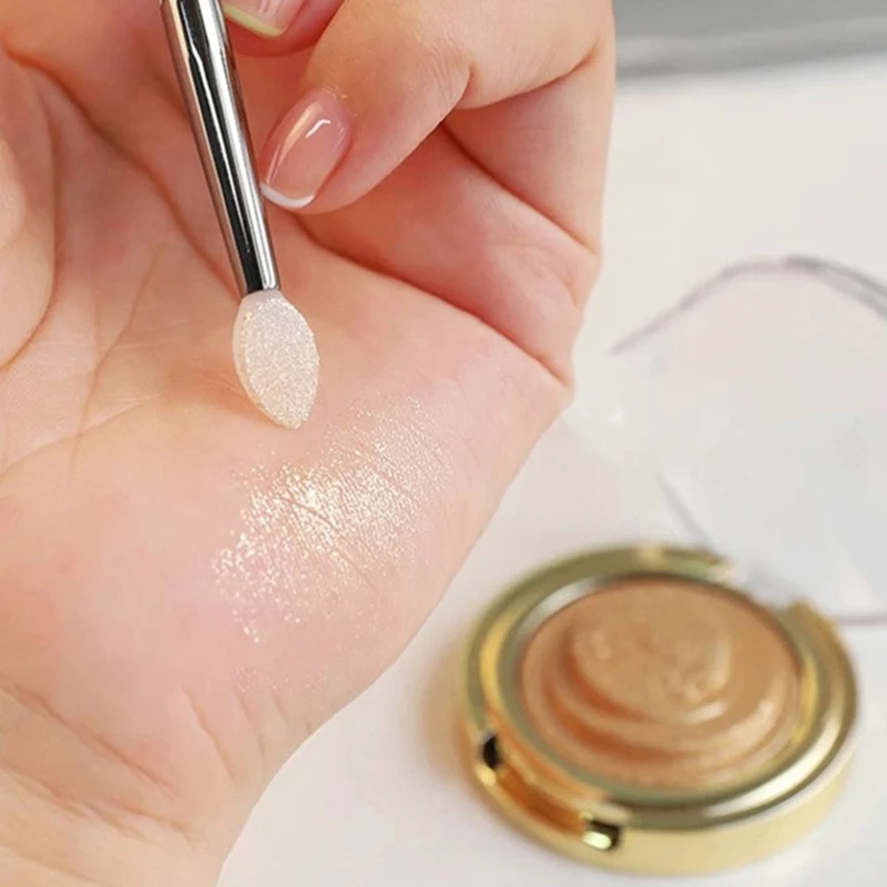 Paillettes de fard à barrage brillantes en silicone, pinceaux de maquillage, pinceau d'ombre à barrage brillant, applicateur d'art d'ongle, outils de beauté de masque de baume Jules