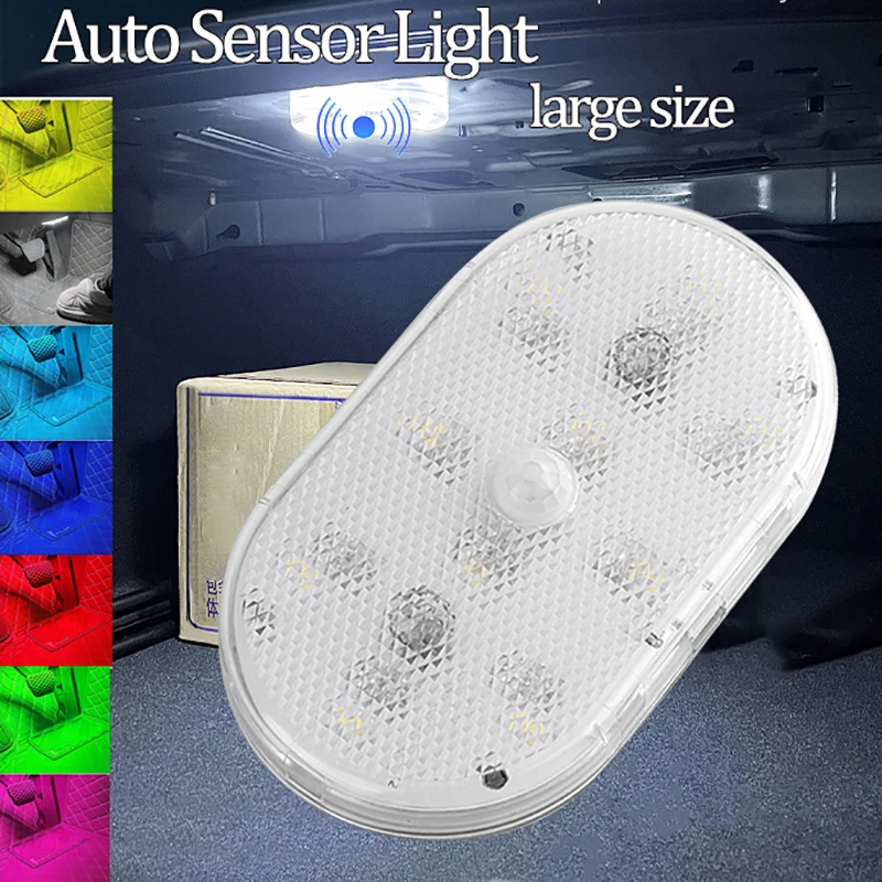 Czujnik ruchu Led Light 650mAH USB akumulator automatyczne światło indukcyjne bezprzewodowa lampa nożna do drzwi bagażnika samochodu