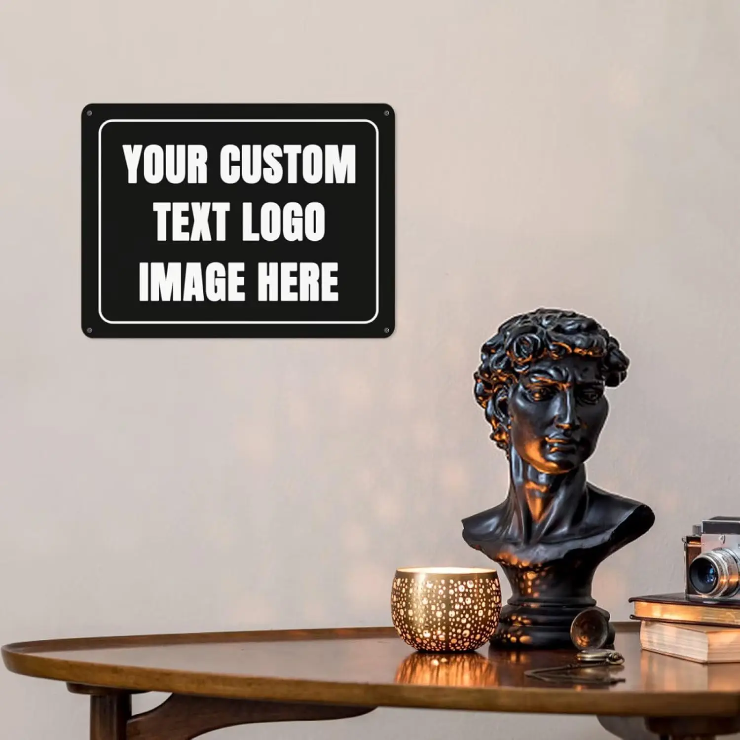 Custom Sign Personalized Metal Sign Custom Signs for Office/Wall/Garden/Indoor or Outdoor/Home Signs Design Your Logo/Text/Image