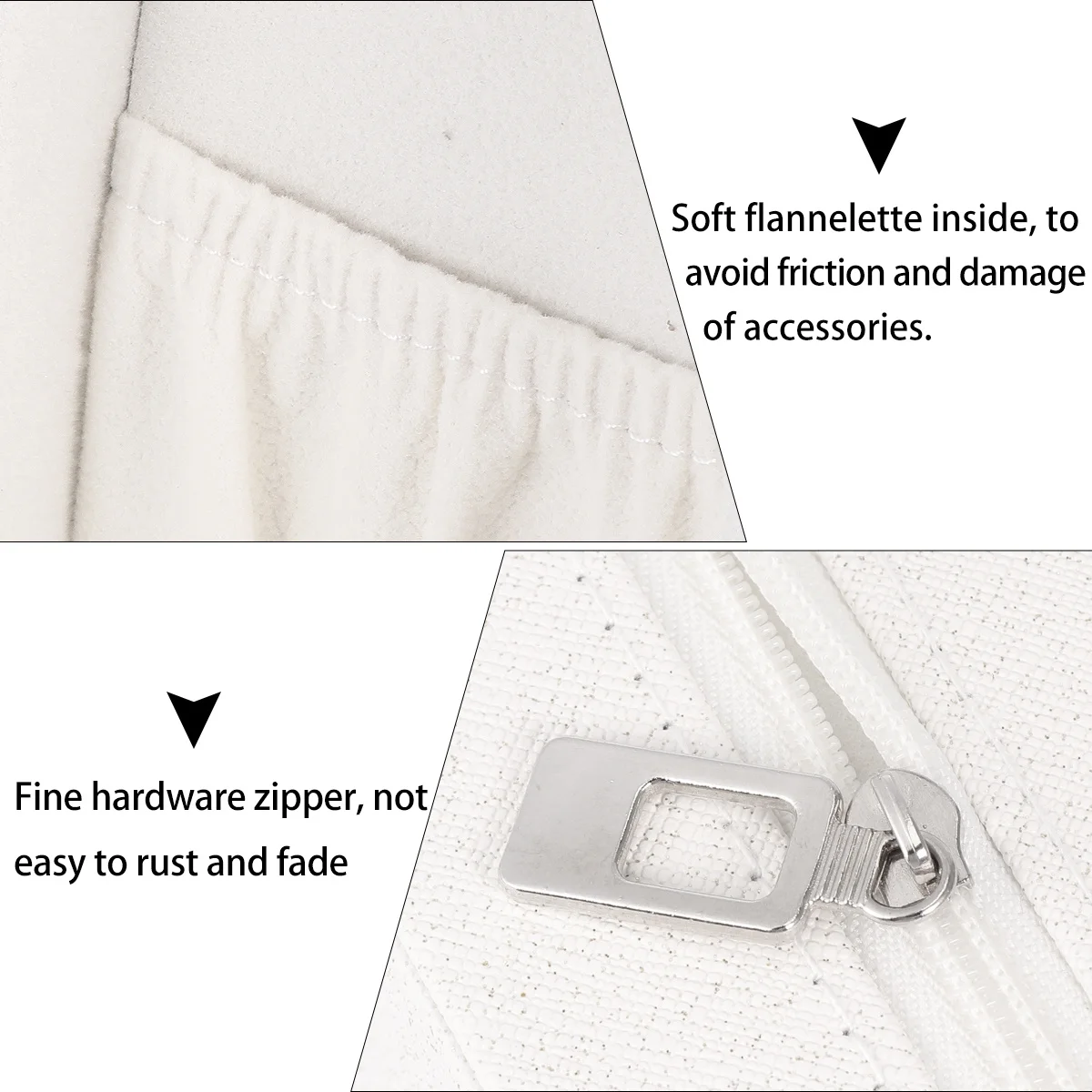 1Pcs Exquisite Jewelry Box Small Case Perfect Gift for Girls with Soft Inner Protection White Jewlery Small Box