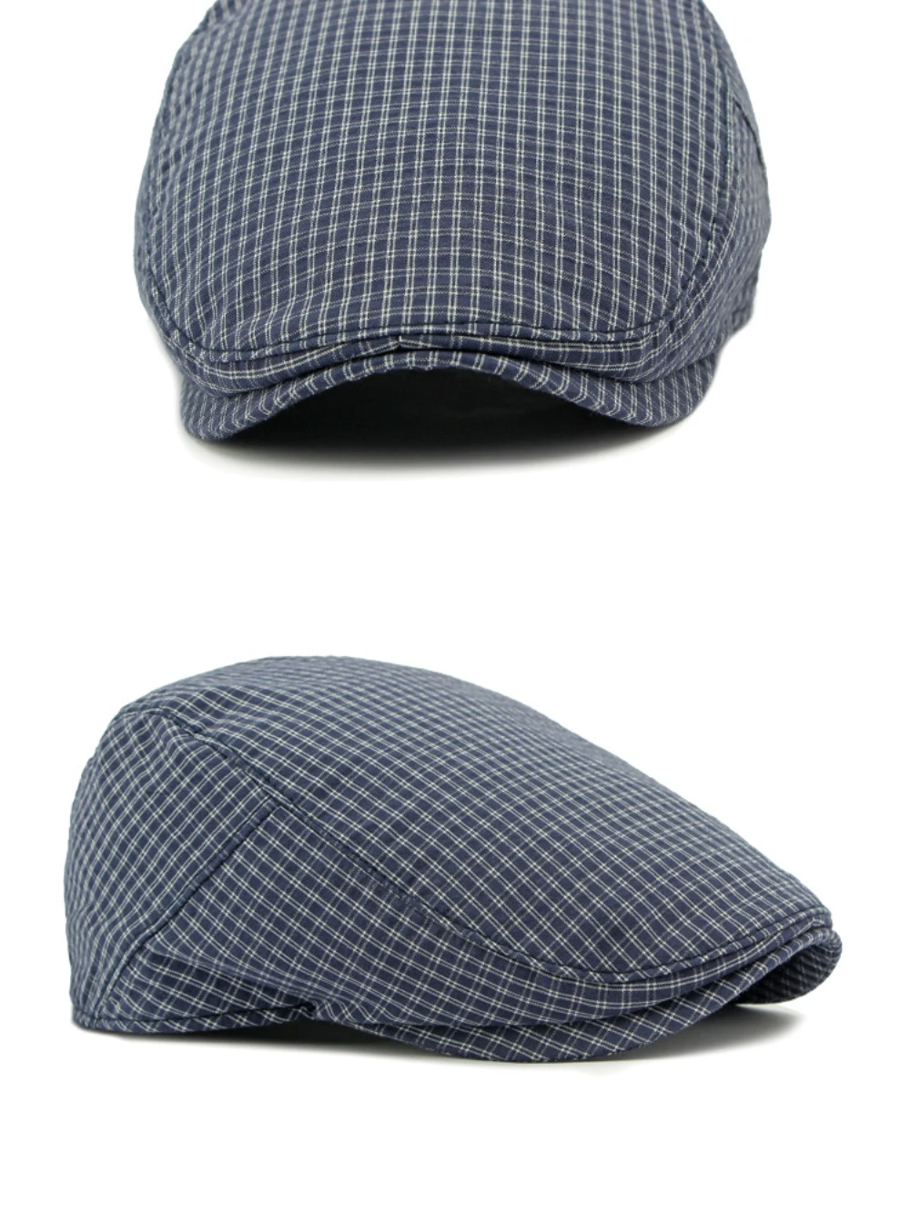 HT4799 Herren- und Damen-Baskenmützen für Frühling, Sommer und Herbst, Künstler- und Malermütze, Unisex Ivy Flat Cap, Verstellbare Karierte Baskenmützen – Detail 10