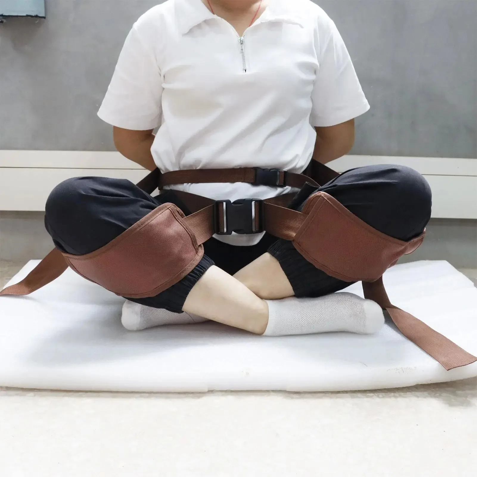 Yoga Meditation Belt Zen Double Lotus Leg Fix Belt Auxiliary Tension Belt Sitting Posture Corrector Waist Belt