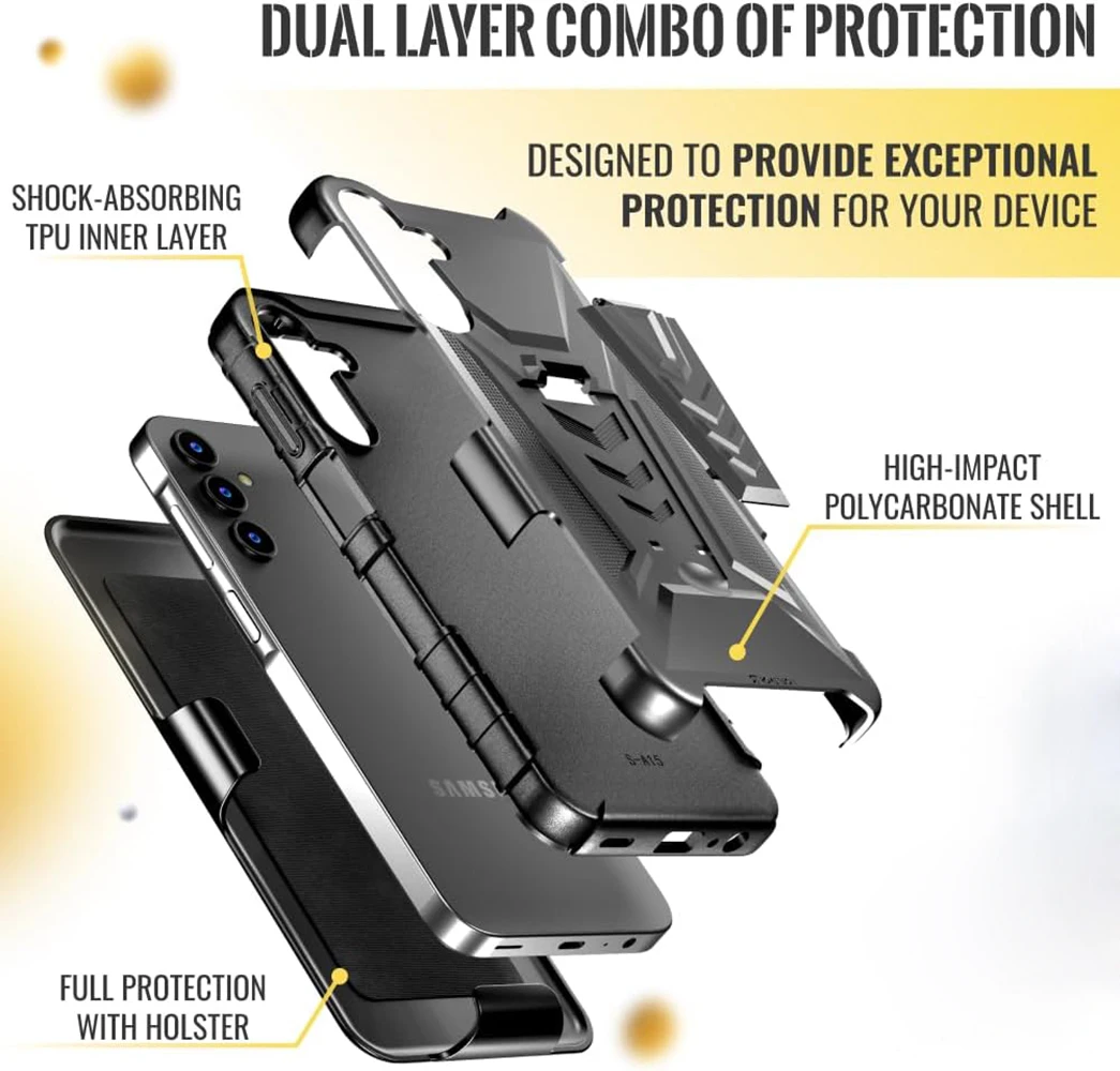 Heavy Duty Impact Swivel Belt Clip Holster Armor Case Cover for Samsung A15 A05S A14 A24 A34 A54 Dual Layer Rugged Phone Coque