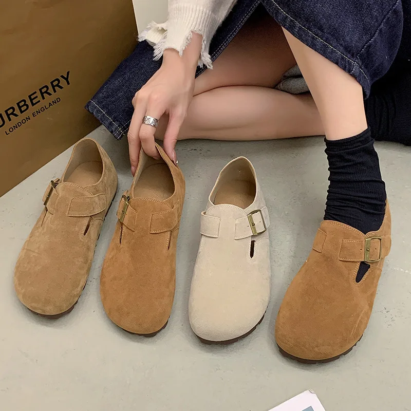 Round Toe Soft Slip On Shoes For Women Modis Casual Female Sneakers Flats Slip-on Moccasin 2023 Dress Retro New Fabric Slip-On P