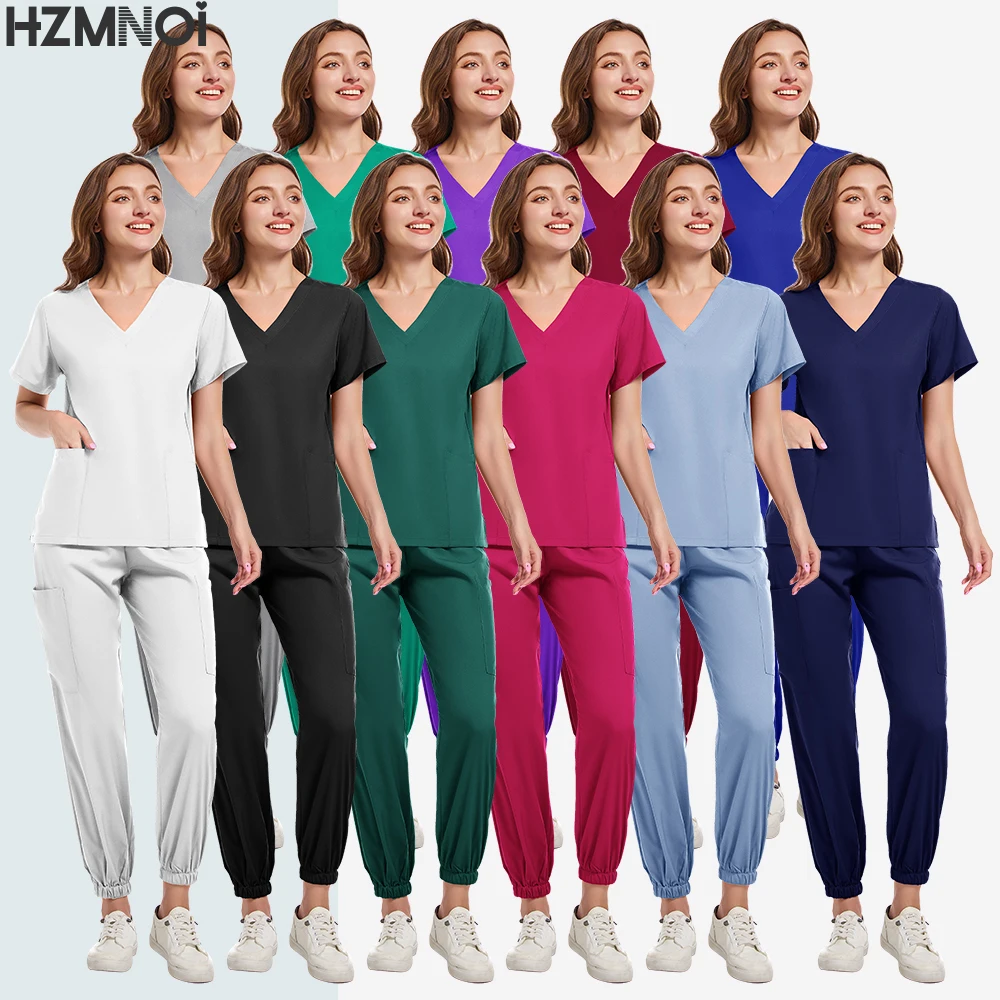 متعدد الألوان غرفة العمليات الدعك مجموعة معاطف للأطباء والممرضات السراويل العليا مختبر عمال ثوب جراحي الطبية التمريض موحدة وزرة السريرية