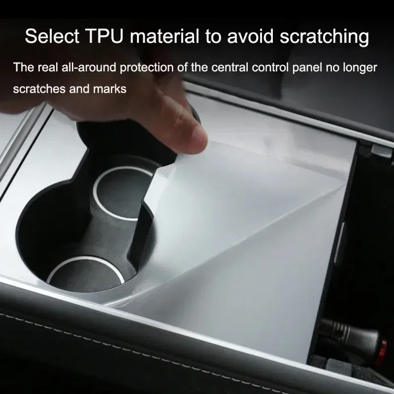 For Tesla Model 3 Y Central Control Protective Film Center Console Panel Anti-scratch Sticker TPU Film 2021-2026 Car Accessories