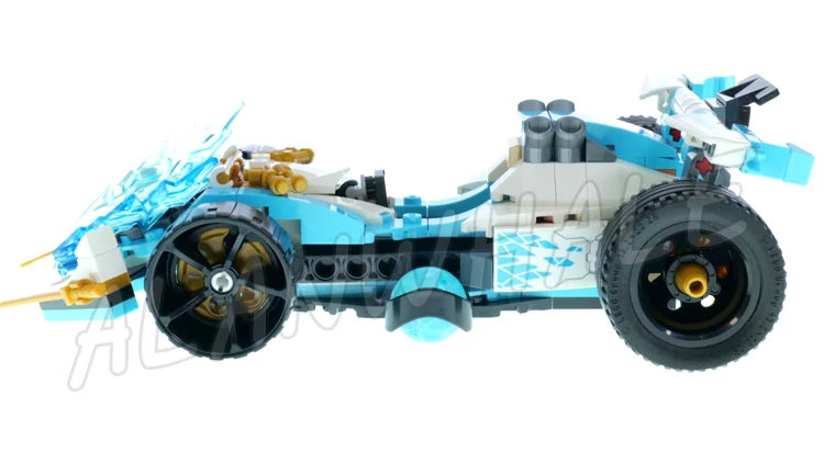 327 peças Shinobi Dragons Rising Zane's Dragon Power Spinjitzu Carro de Corrida Giratório 88081 Brinquedos de Blocos de Montar Compatíveis com o Modelo