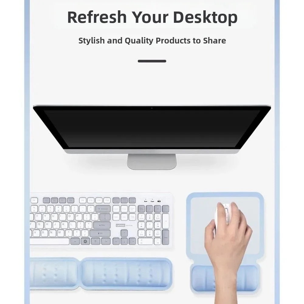 Breathable Ergonomic Keyboard Wrist Support Soft Non-Slip Base Wrist Rest Pad Slow Rebound Washable Mouse Pad Desktop