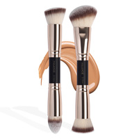 MAANGE 2pcs Double-Ended Foundation Makeup Brush Angled Concealer Makeup Brush for Blending Liquid Powder Fluffy Cosmetic Tools