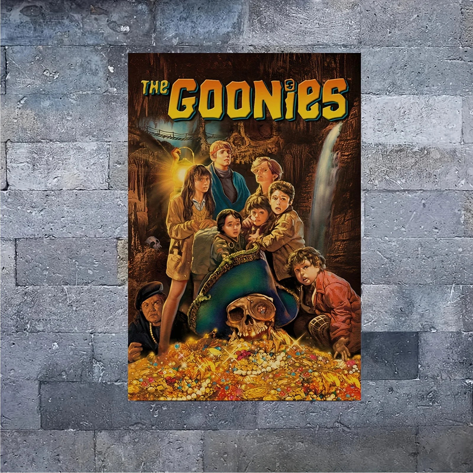 

"The Goonies Vintage Wall Art - 12x18 Canvas Print, Retro Adventure Decor with Iconic Scenes & Characters for Home & Office"
