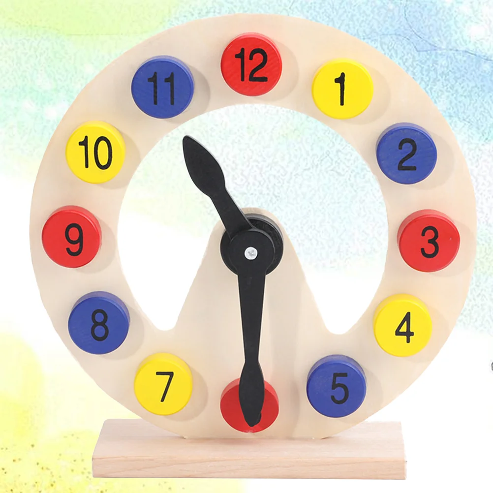 1 Set Wooden Clock Sorting Clock Toy Wooden Clock Plaything Educational Toys Numbers Clock Kids Toys for Toddlers Boys