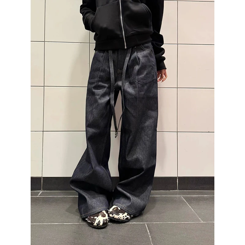 

ZHIZOU Women's Black Y2k Emo Baggy Jeans Harajuku Vintage Denim Trousers Japanese 2000s Style Jeans Pants Clothes 2026 Spring