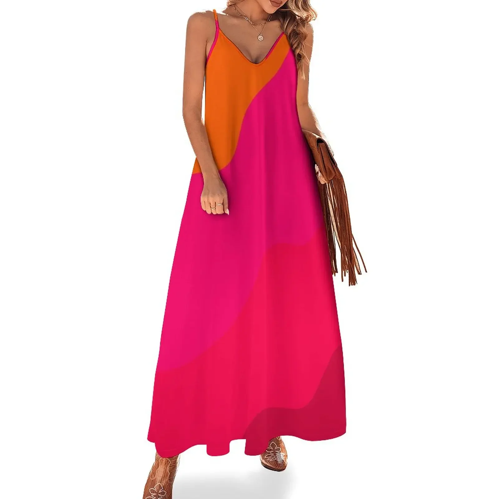 

Hot Pink to Orange II Sleeveless Dress women's luxury party dress dresses summer woman 2025 Dress