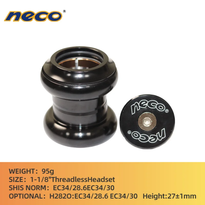 

Neco H282 Headsets Threadless Height 29mm External Bearing Steel Headsets 28.6MM 30MM
